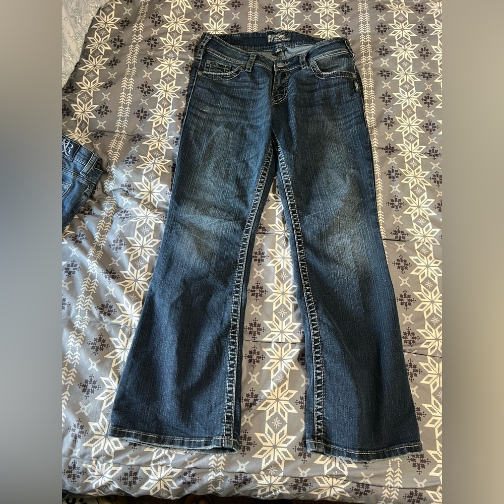 Silver Jeans Women's Dark Blue Boot Cut Jeans